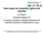 Next steps for disability rights and equality