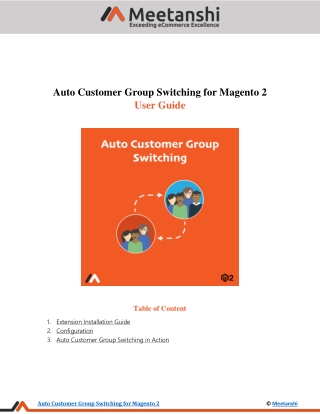 Magento 2 Auto Customer Group Switching