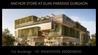 Elan Paradise Anchor Store ground floor shops, Elan Paradise Anchor Store launch