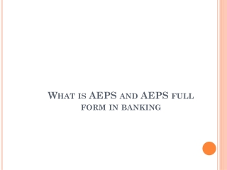 AEPS full form in banking