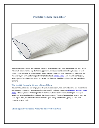 Muscular Memory Foam Pillow