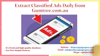 Extract Classified Ads Daily from Gumtree.com.au