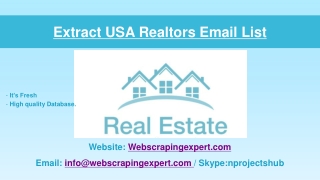 Extract USA Realtors Email List