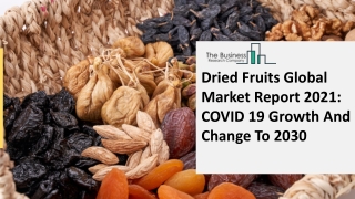 Dried Fruits Market, Industry Trends, Revenue Growth, Key Players Till 2030