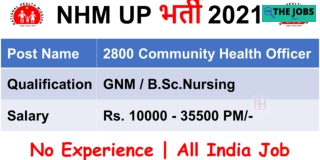 NHM UP recruitment 2021 Apply online for 2800 vacancies