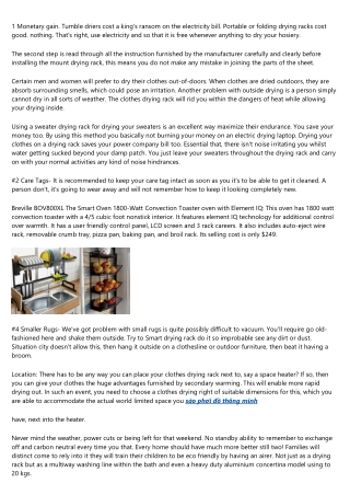 Use Indoor Drying Racks - Follow Your Natural Urges