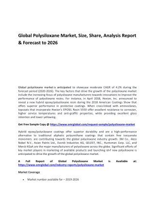 Global Polysiloxane Market