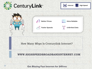 How Many Mbps Is Centurylink Internet