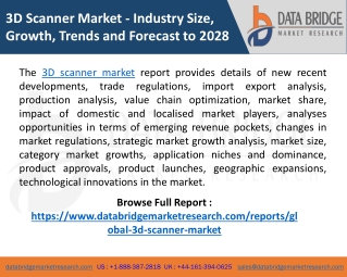 3D Scanner Market Segment Analysis, Trends, & Strategies by Leading Players