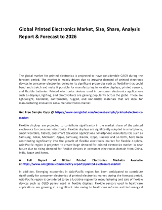 Global Printed Electronics Market