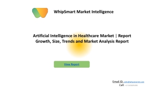 Artificial Intelligence in Healthcare Market Analysis, Trends & Opportunities| W