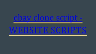 Best Readymade Ebay Clone Script - Scriptstore.in