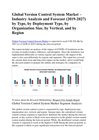 Global Version Control System Market