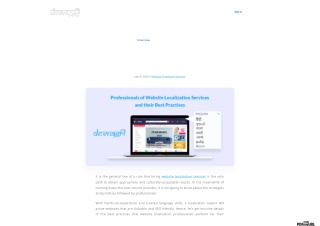 Professionals of Website Localization Services and their Best Practises