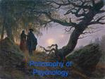 Philosophy of Psychology