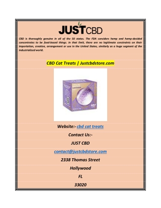 CBD Cat Treats  Justcbdstore.com