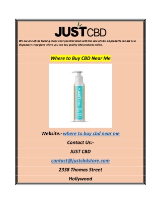 Where to Buy CBD Near Me