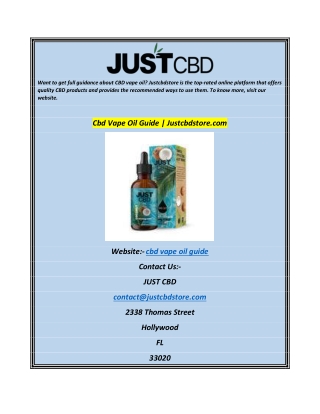 Cbd Vape Oil Guide  Justcbdstore.com (1)