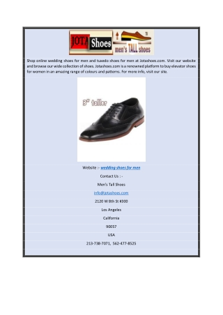 wedding shoes for men | Jotashoes.com
