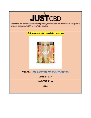cbd gummies for anxiety near me