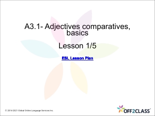 Teaching Comparative Adjectives Basics - Free ESL Lesson