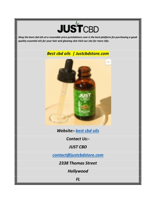 Best cbd oils   Justcbdstore.com
