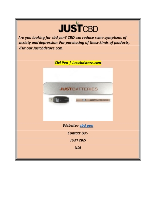 Cbd Pen  Justcbdstore.com