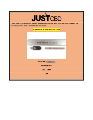 Vape Pens  Justcbdstore.com