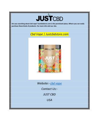 Cbd Vape  Justcbdstore.com