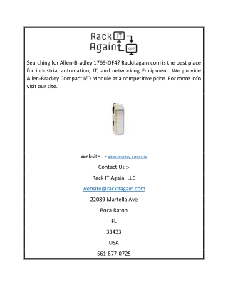 Allen-bradley 1769-of4 | Rackitagain.com