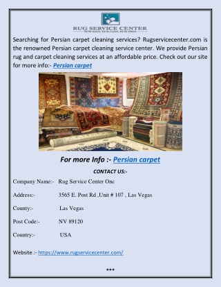 Persian Carpet  Rugservicecenter.com