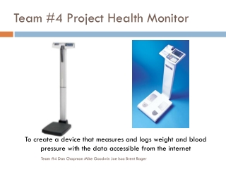 Team #4 Project Health Monitor