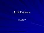 Audit Evidence