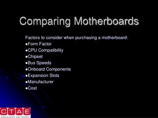 Comparing Motherboards