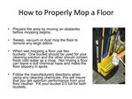 How to Properly Mop a Floor
