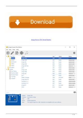 Amiga Forever 2013 Serial Number