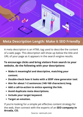 Meta Description Length: Make it SEO Friendly