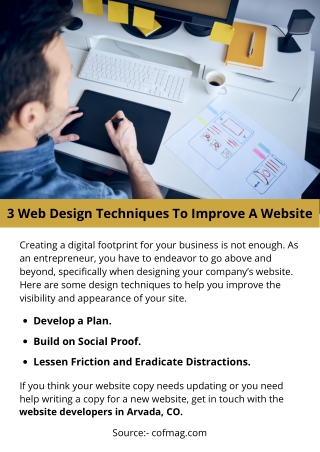 3 Web Design Techniques To Improve A Website