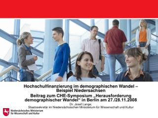 Hochschulfinanzierung im demographischen Wandel – Beispiel Niedersachsen