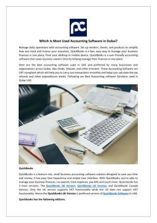 Which Is Most Used Accounting Software in Dubai