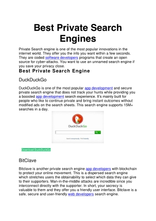 Best Private Search Engines