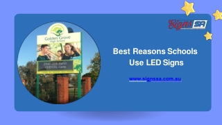 Best Reasons Schools Use LED Signs