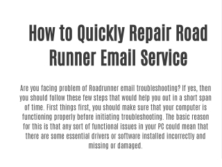 Roadrunner Email Help | Roadrunner Email Support Number