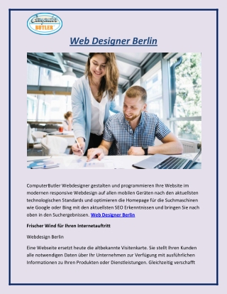 Web Designer Berlin