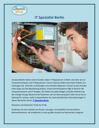 IT Spezialist Berlin