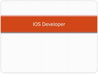 IOS Developer