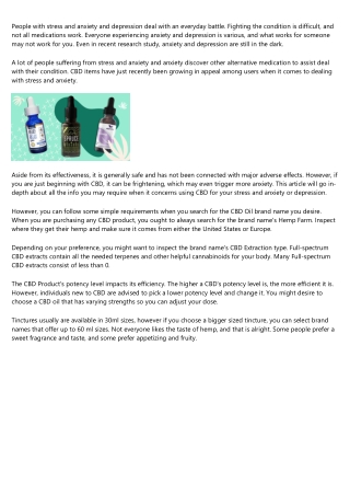 Best Cbd Oil For Anxiety & Depression - Peninsula Daily News