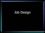 Job Design