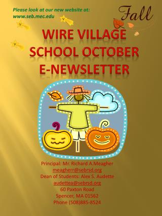 Wire Village School October E-Newsletter