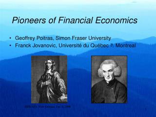 Pioneers of Financial Economics